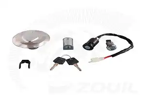 Chave Kit Ignição/Tampa Tanque/Trava De Guidão E Tampa Lateral Fan 125 05/08