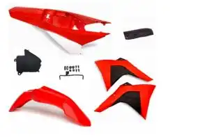 Kit Carenagem Amx Select Crf 230 2008 (Aleta Mod. 2019) (Vermelho/Branco) ++