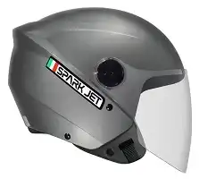 Capacete Ebf (Brilho) Spark Jet Solid Chumbo (Aberto) (56) ++