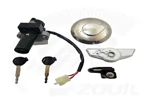 Chave Kit Ignição/Tampa Tanque/Trava Capacete/Capa Titan 150 09 (4 Pçs)