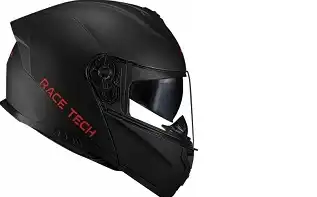 Capacete Race Tech (Fosco) Signal (C/Oculos/Escamoteavel) Monocolor Preto Fosco (60) ++