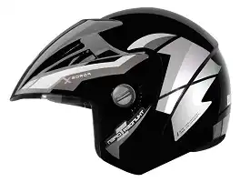 Capacete Ebf (Brilho) Thunder Open Steel Preto/Branco (Aberto) (58) ++