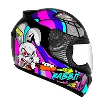 Capacete Ebf (Brilho) New Spark Rabbit Preto/Rosa (56) ++
