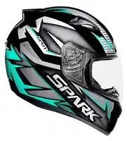 Capacete Ebf (Fosco) New Spark Spot Preto Fosco/Tifany (58) ++