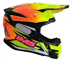 Capacete Ims (Brilho) Evo (Cross) Vermelho/Fluor (58) ++