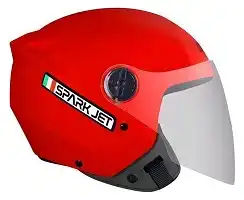 Capacete Ebf (Brilho) Spark Jet Solid Vermelho (Aberto) (56) ++