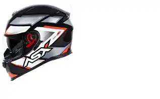 Capacete Asx Eagle (Brilho) Sv Fast (C/Oculos) Preto/Cinza/Vermelho (58) ++