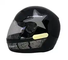 Capacete Ebf 7 (Brilho) Antares Preto/Prata (60) ++