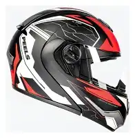 Capacete Peels U-Rb2 (Fosco) Ocean (C/Oculos/Escamoteavel) Preto Fosco/Vermelho (58) ++