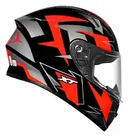 Capacete Ebf (Brilho) X Troy Ff 526 Crush Preto/Vermelho (60) ++