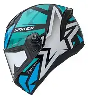Capacete Peels Spike Ii (Brilho) 1St Preto/Verde Agua (58) ++