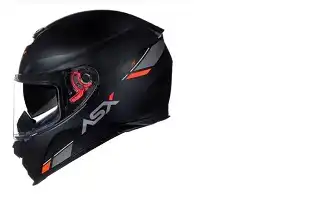 Capacete Asx Eagle (Fosco) Sv (C/Oculos) Preto Fosco/Grafite/Vermelho (56) ++
