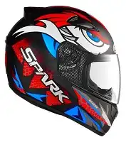Capacete Ebf (Fosco) New Spark Dragon Preto Fosco/Vermelho (58) ++