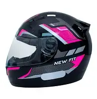 Capacete Ebf (Brilho) New Fit Shift Preto/Rosa (58) ++
