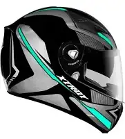 Capacete Ebf X Troy (Brilho) Drone (C/Oculos) Preto/Tifany (58) ++