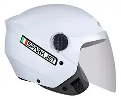 Capacete Ebf (Brilho) Spark Jet Solid Branco (Aberto) (60) ++