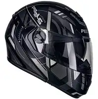 Capacete Peels U-Rb2 (Fosco) Dynamic (C/Oculos/Escamoteavel) Preto Fosco/Grafite (58) ++