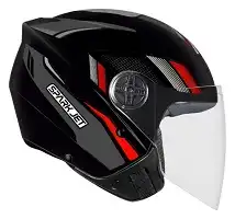 Capacete Ebf (Brilho) Spark Jet Sting Preto/Chumbo/Vermelho (Aberto) (58) ++ - 1006878