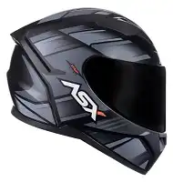 Capacete Asx City (Fosco) Start Preto Fosco/Cinza (58) ++