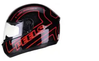 Capacete Peels Spike (Brilho) Neon Preto/Vermelho (58) ++