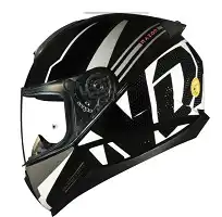 Capacete Norisk Razor (Brilho) Full Preto/Branco (56) ++