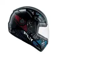 Capacete Fly F9 Hg (Brilho) Motor Preto/Azul (58) ++