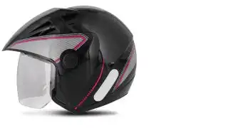 Capacete Ebf (Brilho) Thunder Open Classic Preto/Rosa (56) ++
