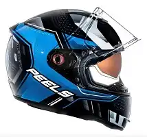 Capacete Peels Icon (Brilho) Force (C/Oculos) Preto/Marine Azul (58) ++