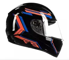 Capacete Fly F9 Hg (Brilho) Hans Preto/Vermelho (58) ++