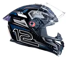 Capacete Bieffe B-12 (Brilho) Misano Preto/Grafite (58) ++
