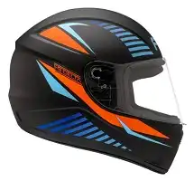 Capacete Fly F9 (Fosco) Delta Preto Fosco/Laranja (56) ++