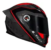 Capacete Ls2 Ff 358 S (Brilho) Classic Strike Preto/Titanium/Vermelho (58) ++