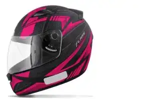 Capacete Ebf (Fosco) New Spark Flash Preto Fosco/Rosa (56) ++
