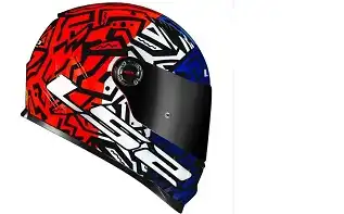 Capacete Ls2 Ff 358 (Brilho) Classic Evo "Memphis" Laranja/Azul/Branco (58) ++