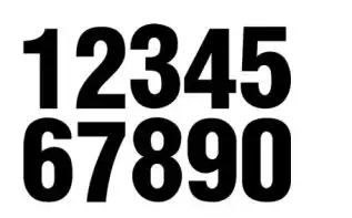 Adesivo Número Number Plate (Preto/Branco)