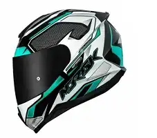Capacete Norisk Razor (Brilho) Speedmax Preo/Branco/Verde (56) ++