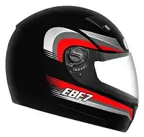 Capacete Ebf 7 (Brilho) Line Preto/Vermelho (58) ++