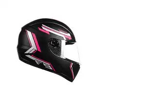 Capacete Fly F9 Hg (Fosco) Hans Preto Fosco/Rosa (56) ++
