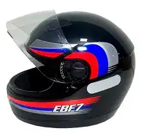 Capacete Ebf 7 (Brilho) Line Preto/Azul (60) ++