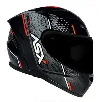 Capacete Asx City (Brilho) Storm Preto/Cinza/Vermelho (58) ++