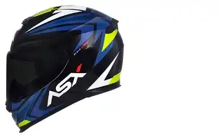 Capacete Asx Eagle (Brilho) Street Azul/Amarelo/Preto (60) ++