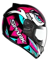 Capacete Ebf (Fosco) New Spark Dragon Preto Fosco/Rosa (58) ++