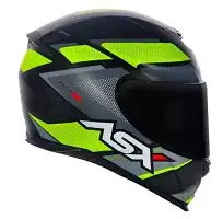 Capacete Asx Eagle (Fosco) Fast Preto/Amarelo/Cinza (58) ++