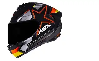 Capacete Asx Draken (Fosco) Pilot "1 Alemanha" Preto Fosco/Vermelho/Amarelo (58) ++