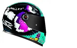 Capacete Ls2 Ff 358 (Brilho) Bullet Preto/Verde (58) ++