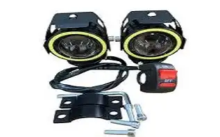 Farol Milha "Borda Amarelo" E7 Gr Led 3 Modos Iluminação (C/Interruptor) (Par)