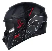 Capacete Asx Eagle (Brilho) Sv Lines (C/Oculos) Preto/Grafite (58) ++