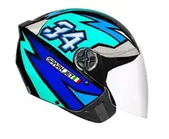 Capacete Ebf (Brilho) Spark Jet "34" Preto/Tifany (Aberto) (58) ++ - 1016773