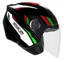 Capacete Ebf (Brilho) Spark Jet Sting Preto/Branco (Aberto) (60) ++ - 1016777