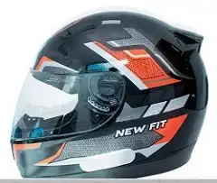 Capacete Ebf (Brilho) New Fit Shift Preto/Laranja (58) ++